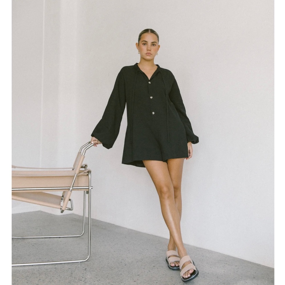Lullaby Club Avalon Playsuit in black